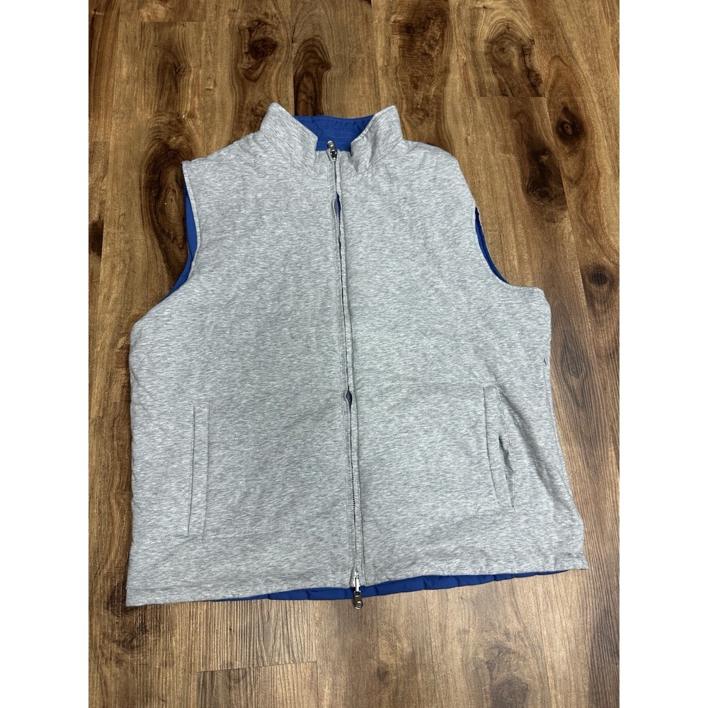Peter Millar Blue Zip Up Crown Soft Reversible Golf Vest Men's Size XL - Picture 5 of 6